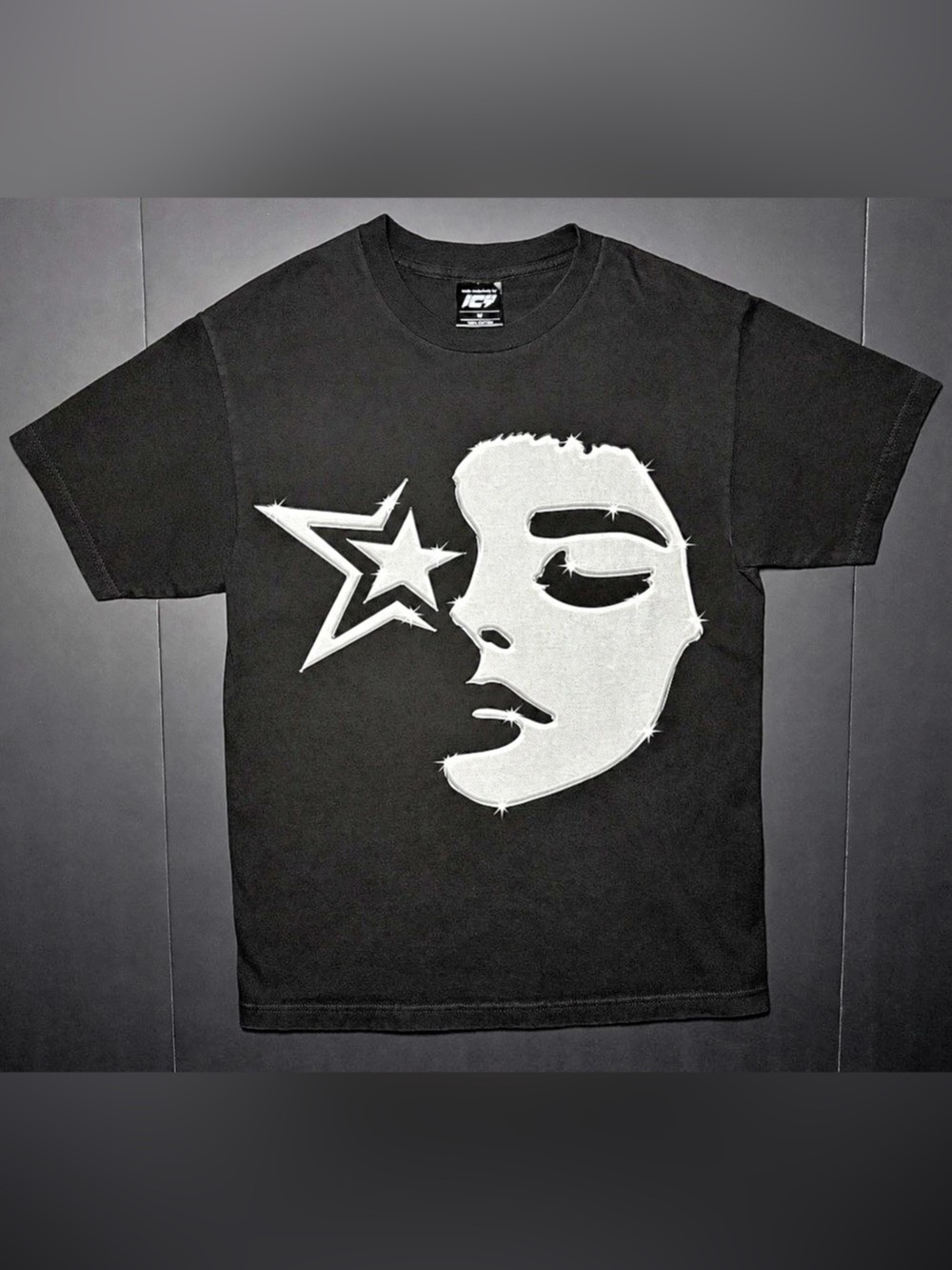 Black and grey graphic t-shirt